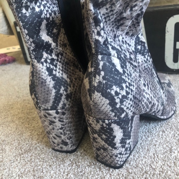 Marc Fisher Snake Skin Ankle Boots - Picture 5 of 5